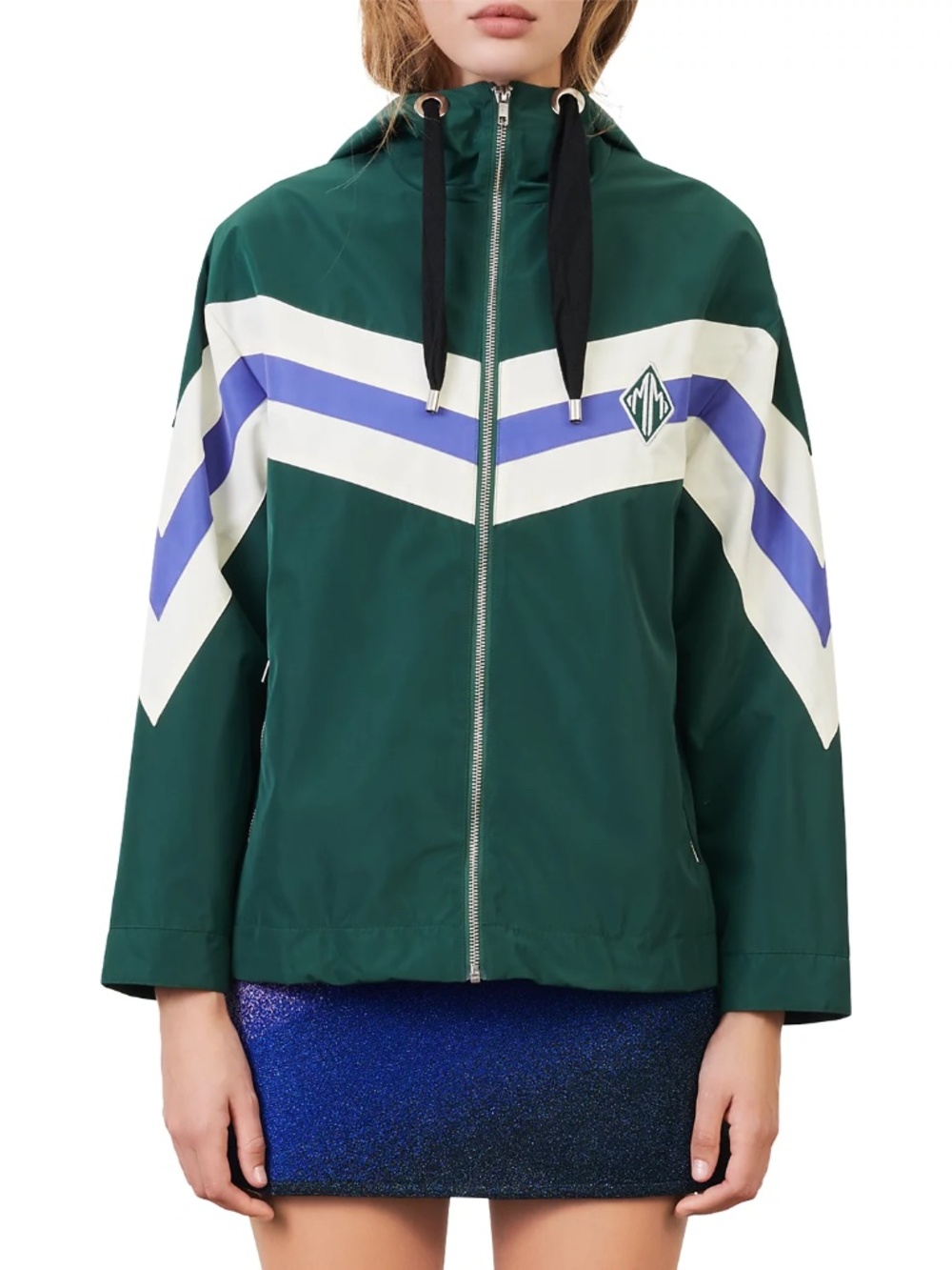 Baneli Striped Windbreaker Jacket